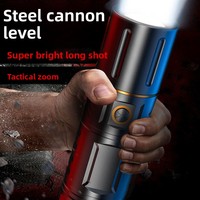 Lampe torche LED T40 en alliage d'aluminium haute puissance transfrontalière, rechargeable, ultra-lumineuse, pour l'extérieur, la recherche, l'aventure, le camping et la plongée