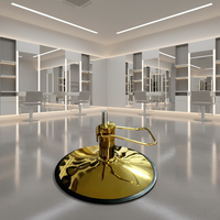 Chaise de Salon de Coiffure Professionnelle Shenghui avec Pompe Hydraulique Dorée et Pièces de Base Ronde