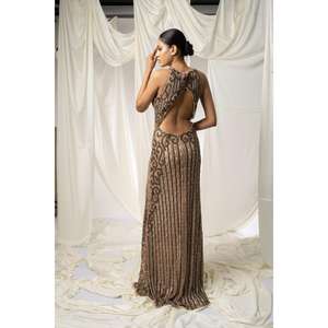 Vestido de Noche para Mujer al por Mayor, Estilo de Diseñador Premium |   Vestido Formal Elegante con Escote Profundo en V y Espalda Descubierta para Fiestas y Ocasiones Especiales - Product Image 3