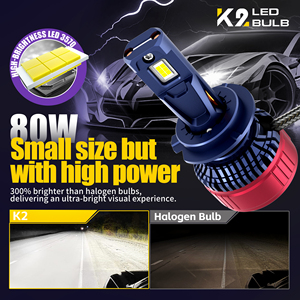 <span class=keywords><strong>Precio</strong></span> de fábrica K2 180W 20000Lumen Led faro 2 tubo de cobre H1 H4 H11 9005 9006 9012 Canbus H7 bombilla LED para coche - Product Image 2
