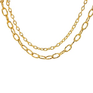 Collier chaîne à maillons ovales créatifs de 5 mm/8,5 mm pour femmes et hommes, en acier inoxydable, couleur argent/or, bijoux exquis avec gravure - Product Image 3