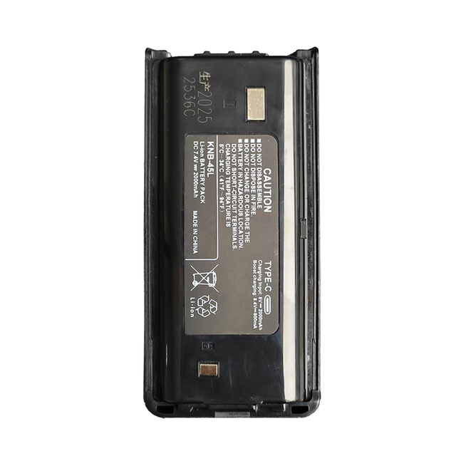 Two-Way Radio Li-ion Battery KNB-45L / KNB-45Li Type-C for  NX340, TKD-240, TKD-340, TK-3207, and TK-3317 Walkie Talkie  2000mAh