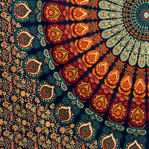 Hippie Mandala Bohemian Psychedelic Intricate Floral <b>Tapestry</b> Wall Hanging Indian Magical Thinking Decorative Bedspread for Bedr - Product Image 2