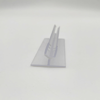 Profilé d'extrusion en PVC transparent profilé pour bande de données d'étiquette de prix et clip de bord de rayonnage pour gondole de supermarché