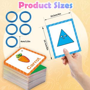 Tarjetas de Aprendizaje, Tarjetas de Memoria de Doble Cara para Números, Colores, Formas, Palabras Visuales, Actividades de Aprendizaje para Preescolar <span class=keywords><strong>y</strong></span> Jardín de Infancia - Product Image 3