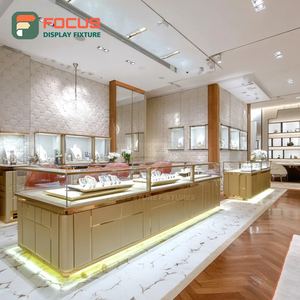 Modern Jewelry Store Interior Display Laminated Finish Brand Store Showcase Cabinet - Product Image 2