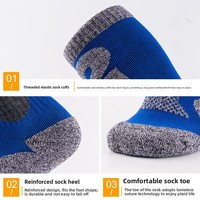 Chaussettes de ski d'hiver ODM en coton peigné tricoté, chaudes, hautes jusqu'au genou, pour le snowboard et la randonnée, antidérapantes et absorbant la transpiration