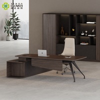 Bureau de direction moderne convertible en forme de L de 2 m avec chaise, finition en acier inoxydable poli miroir, garantie 10 ans