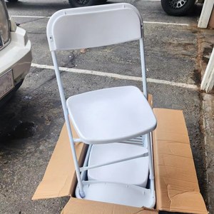 Mesa de comedor redonda de plástico barata Silla plegable para banquetes de interior y exterior asequible - Product Image 2