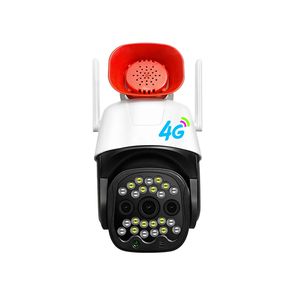 V380 Pro Siren Surveillance Camera 4g Security Camera Cctv Sim Card Wireless Security Camera 4g Ptz