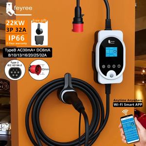Chargeur rapide portable pour véhicules électriques 380V 3 phases 32A, nouvelle borne de recharge murale pour véhicules électriques, 2 en 1, type 2 - Product Image 5