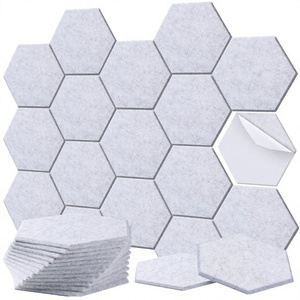 Paneles Acústicos Hexagonales Modernos Autoadhesivos de PET de Alta Densidad, Insonorización, Reducción de Eco, para Sala de Piano, Sala de Reuniones, 30x30cm - Product Image 4