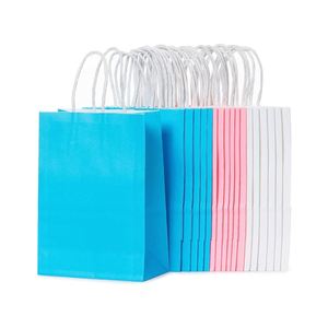 Paper Party Kraft Gift Bags with Handle Small for Christmas Birthday <b>Wedding</b> and Party Celebrations Heavy Duty Paper Bag - Product Image 5