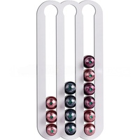 Étagère murale personnalisable en acrylique transparent à 1 niveau pour capsules de café – Présentoir minimaliste pour salon ou réfrigérateur