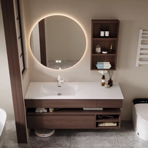 BALOM Custom Made Modern Bathroom <b>Cabinet</b> Large Capacity Wood Plywood Melamine MDF Vanity with OEM Factory Direct - Product Image 2