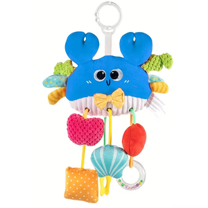 Jouet à tirer <span class=keywords><strong>en</strong></span> forme de crabe pour bébé, jouet sensoriel <span class=keywords><strong>en</strong></span> peluche douce avec plusieurs textures pour <span class=keywords><strong>les</strong></span> tout-petits - Product Image 2