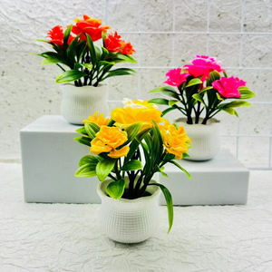 Vasos de Flores Artificiais Multicoloridos de Plástico Modernos 14*12cm para Decoração de Casa, Escritório, Casamento e Festa de Ano Novo - Product Image 2
