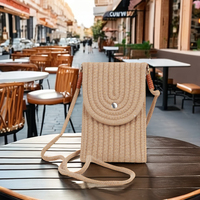 Pochette de téléphone unisexe à cordon vertical, sac à main décontracté style cabas, bandoulière, sac à dos diagonal pour femme, capacité 1-1,9 L