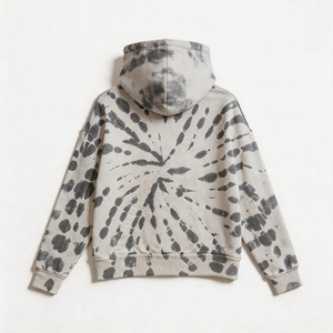 Felpa con Cappuccio Tie-Dye Personalizzata HuaYi Certificata GOTS&OEKO-TEX, Oversize Pesante in Cotone Organico per Skate e Streetwear, Servizio OEM - Product Image 3