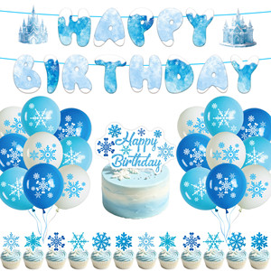 Decoraciones Colgantes de Copos de Nieve Azules para Navidad, Espirales de Copos de Nieve para Fiestas Temáticas de <span class=keywords><strong>Frozen</strong></span>, <span class=keywords><strong>Cumpleaños</strong></span> de Niñas, Fondo Decorativo para el Hogar - Product Image 1