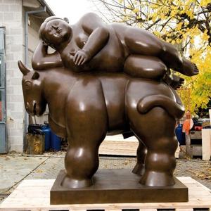 Escultura <span class=keywords><strong>de</strong></span> <span class=keywords><strong>Caballo</strong></span> <span class=keywords><strong>Botero</strong></span> Hecha en Fábrica con Mujer Desnuda, Estatua <span class=keywords><strong>de</strong></span> Bronce <span class=keywords><strong>de</strong></span> Mujer Gorda en Oveja en Venta - Product Image 2
