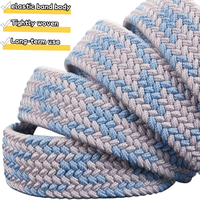 Ceinture en toile polyvalente avec boucle en alliage pour femme, ceinture élastique tressée décorative pour étudiante, largeur 3 cm