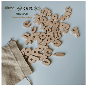 Juguetes Montessori JET OEM, Bloques <span class=keywords><strong>de</strong></span> Construcción <span class=keywords><strong>de</strong></span> Madera con Letras y Números, Rompecabezas, Ayuda Didáctica, Madera <span class=keywords><strong>de</strong></span> Haya, Aceite <span class=keywords><strong>de</strong></span> Cera para Madera, Juguetes Educativos - Product Image 1