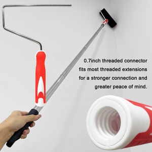 Kit de 12 Spatules à Enduit avec Manche Télescopique, Rouleau de 9 Pouces, Grattoir Arc, Lames Remplaçables, Boîte de Rangement pour Enduit Mural et Revêtements - Product Image 5