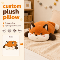 Peluche de zorro personalizado CE CPC, juguete de peluche súper suave y tierno, almohada para dormir en casa