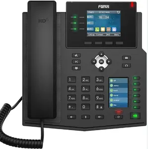 FanvilX6UカラーディスプレイIPV4 & IPV6、POE & ギガビットイーサネットIP電話