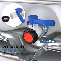 Adaptateur de sortie de réservoir IBC en alliage d'aluminium à rotation 360 degrés avec vanne papillon pivotante pour le transfert de fluides à haute température