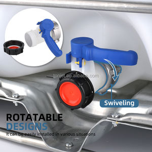 อะแดปเตอร์วาล์วบอลแบบผีเสื้อขนาด 2 นิ้ว สำหรับถัง IBC ขนาด 62 มม. 75 มม. 1000 ลิตร ชุดปล่อยน้ำ พร้อมเกลียวพลาสติก สำหรับระบบชลประทาน - Product Image 2