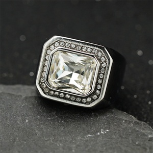 Popular <b>Men</b> <b>Rings</b> Stainless Steel Personalized Jewelry <b>Ring</b> rainbow Diamond <b>Rings</b> for <b>Men</b> - Product Image 6