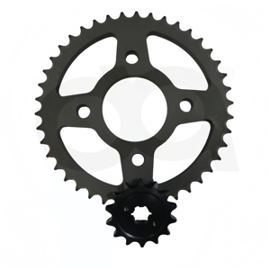 Ad alte prestazioni DQ BM150 Kit catena catena pignone nuove parti di trasmissione in acciaio 1 anno di garanzia compatibile <span class=keywords><strong>KYMCO</strong></span>/Yamaha/ - Product Image 2