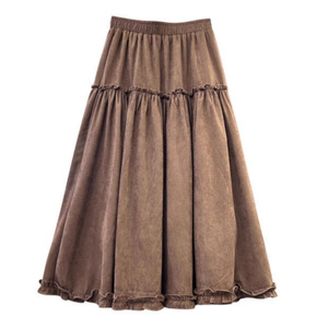 Parapluie <span class=keywords><strong>mi</strong></span>-long taille haute <span class=keywords><strong>noir</strong></span> respirant <span class=keywords><strong>jupe</strong></span> décontractée polyvalente à impression numérique pour naturel - Product Image 5