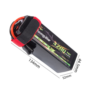 Sel Baterai Lithium Ion Polymer 6S 50C 22.2V 4200mAh dengan Tingkat Pengosongan Tinggi untuk Truk RC, Mainan, Kapal Pesiar, dan Model Kapal - Product Image 1