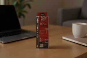 Auricolari musicali con cavo, costruzione in plastica e metallo per l'uso quotidiano - Product Image 2