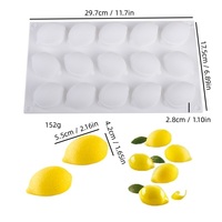 Moules en silicone pour la cuisson de divers fruits, gâteaux, chocolats, glaçons, accessoires de cuisine DIY, citron G26-193