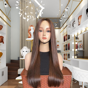 Peluca completa de encaje para mujeres de Ho Chi Minh City con tapa de encaje HD sin pegamento línea de cabello natural y color personalizado - Product Image 3