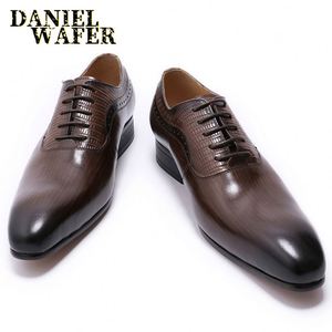 Stylish Dress <b>Shoes</b> Genuine Leather Business Formal <b>Shoe</b> Black Lace up Men Oxford <b>Shoes</b> - Product Image 3