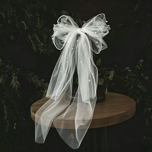 Hot Sale White Light Luxury Wedding Bride <strong>Hai</strong> Clips Princess Elegant Big <strong>Bow</strong> Pearl Spring Clip Hair Accessories - Product Image 5