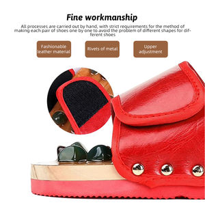 Pantoufles de massage des pieds Shiatsu pour soins de santé d'acupuncture avec réflexologie naturelle et <span class=keywords><strong>naturopathie</strong></span> ZL Brand Model Z597R 35-43cm - Product Image 3