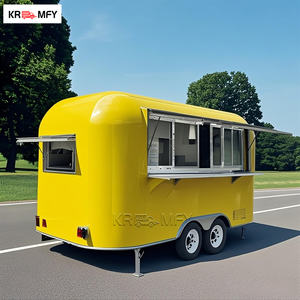 Remorque alimentaire rétro traditionnelle et épurée avec panneaux en aluminium poli pour cuisine mobile et barbecue - Product Image 4