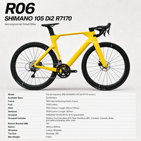 Vélo de route en fibre de carbone, vélo complet avec frein à disque hydraulique, logo personnalisé