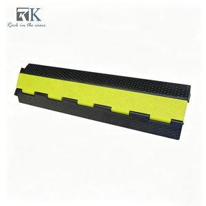 Heavy Duty Cable Ramp Rubber Cable Ramp Safety Cable Protector Ramp 1 2 3 4 <b>5</b> Channels Cable Ramp for Outdoor - Product Image 1