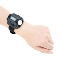 Lampe torche LED rechargeable USB XPE 120LM puissante pour montre de poignet, étanche avec boucle métallique, idéale pour le camping et la randonnée