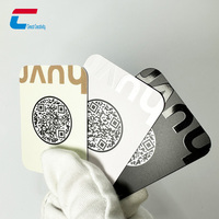 Cartes de téléphone personnalisées Nfc noires Carte Rfid Code QR professionnel Autocollant pour carte de réseau social