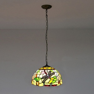 Lámpara Colgante Estilo Tiffany LongHuiJing de 12 Pulgadas, Lámpara Colgante de Vidrio con Diseño de Libélula, con 1 Luz - Product Image 4