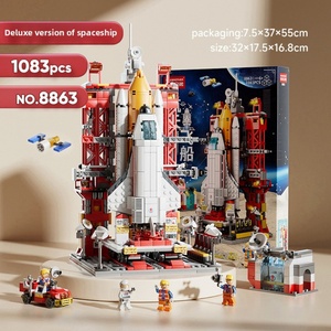 Jouet de construction de fusée spatiale chinoise, échelle 1:24, en plastique, cadeau pour garçons de 6 à 12 ans, avec des particules moyennes - Product Image 5