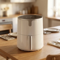 Friteuse à air portable 3,5 L avec bouton de sélection visuelle des aliments, pour la R&D et la fabrication internes